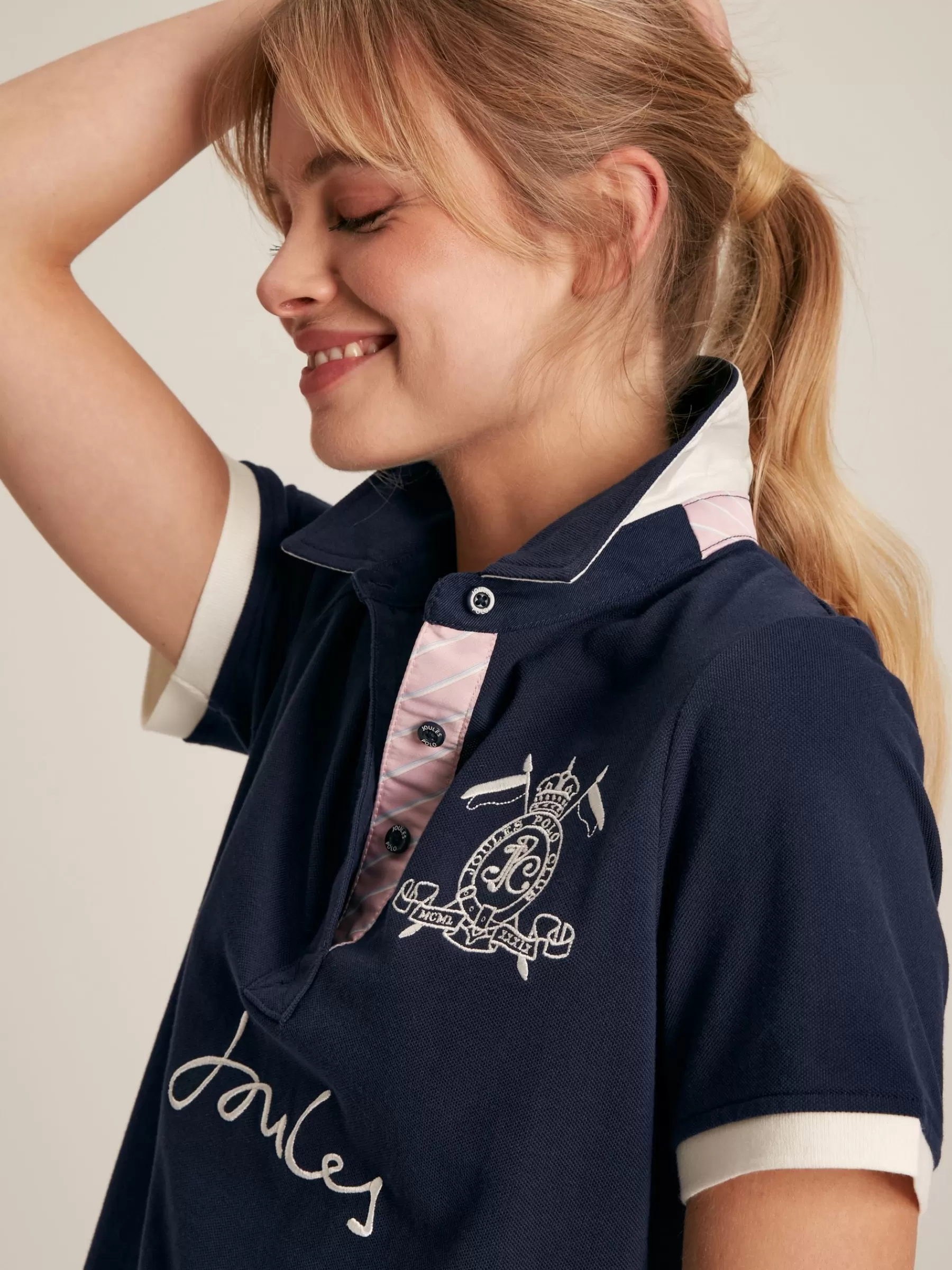 Joules Beaufort Navy Blue Short Sleeve Cotton Polo Shirt NavyBlue Best