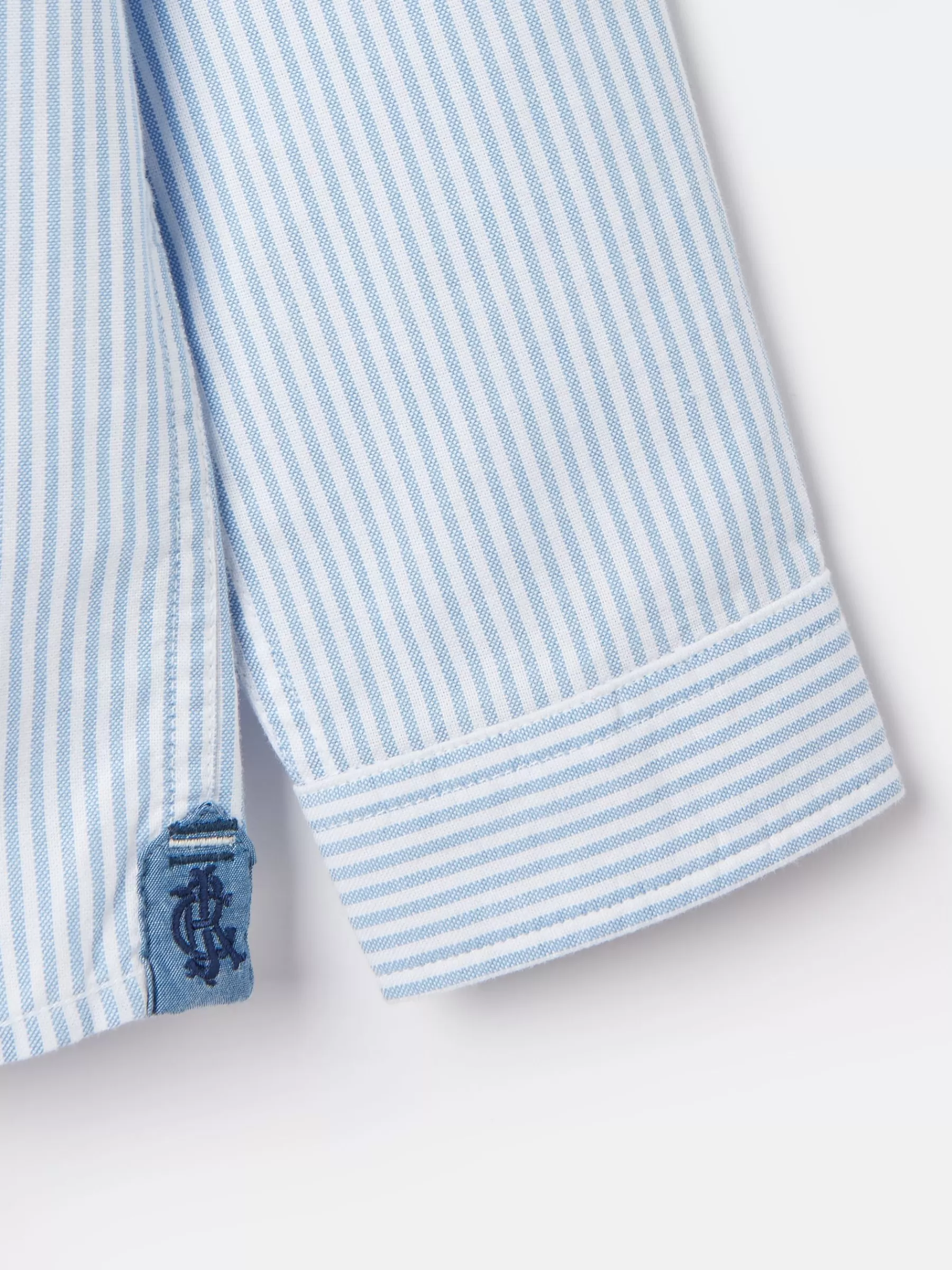 Joules Boys' Oxford Long Sleeve Striped Oxford Shirt Blue Clearance