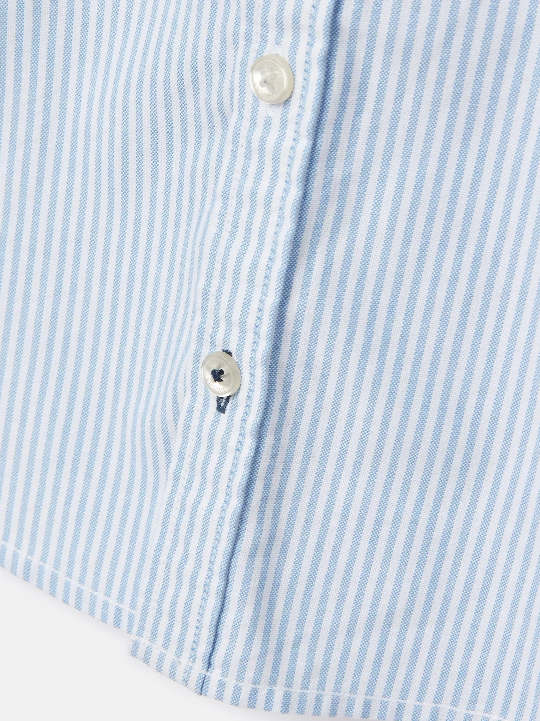 Joules Boys' Oxford Long Sleeve Striped Oxford Shirt Blue Clearance
