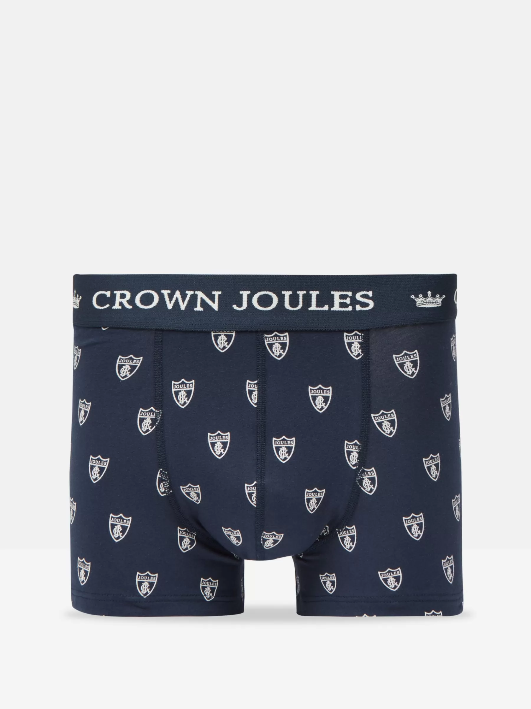 Joules Crown Navy & White Crest Pack of Two Cotton Boxers Navy&WhiteCrest Clearance