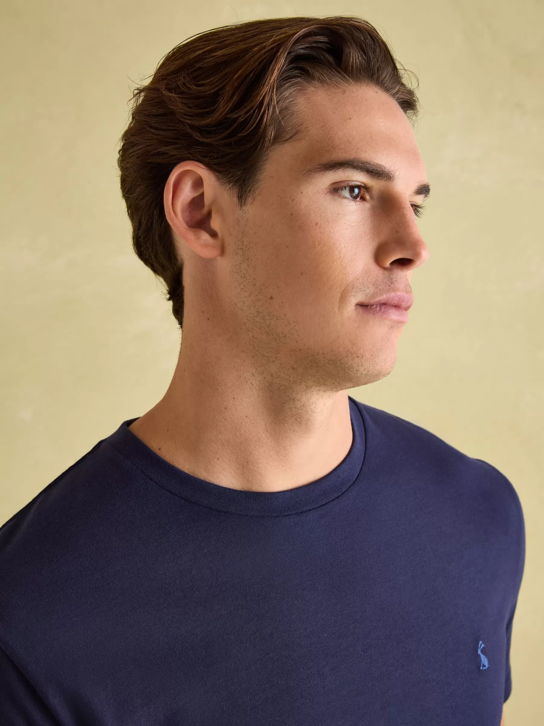 Joules Denton Navy Blue Lightweight Jersey 100% Cotton Crew Neck T-Shirt NavyBlue Fashion