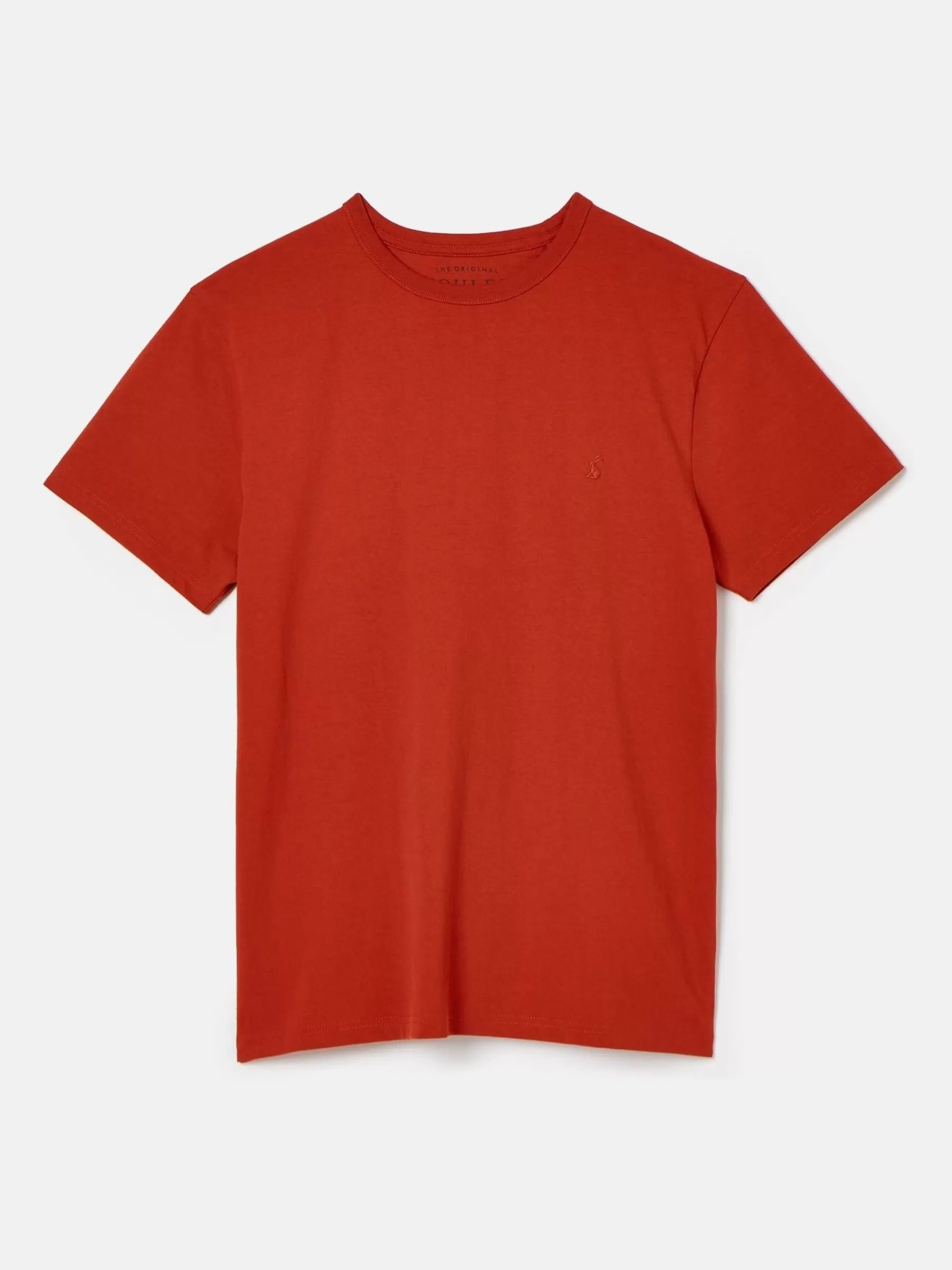 Joules Denton Heavyweight Jersey 100% Cotton Crew Neck T-Shirt Orange Cheap