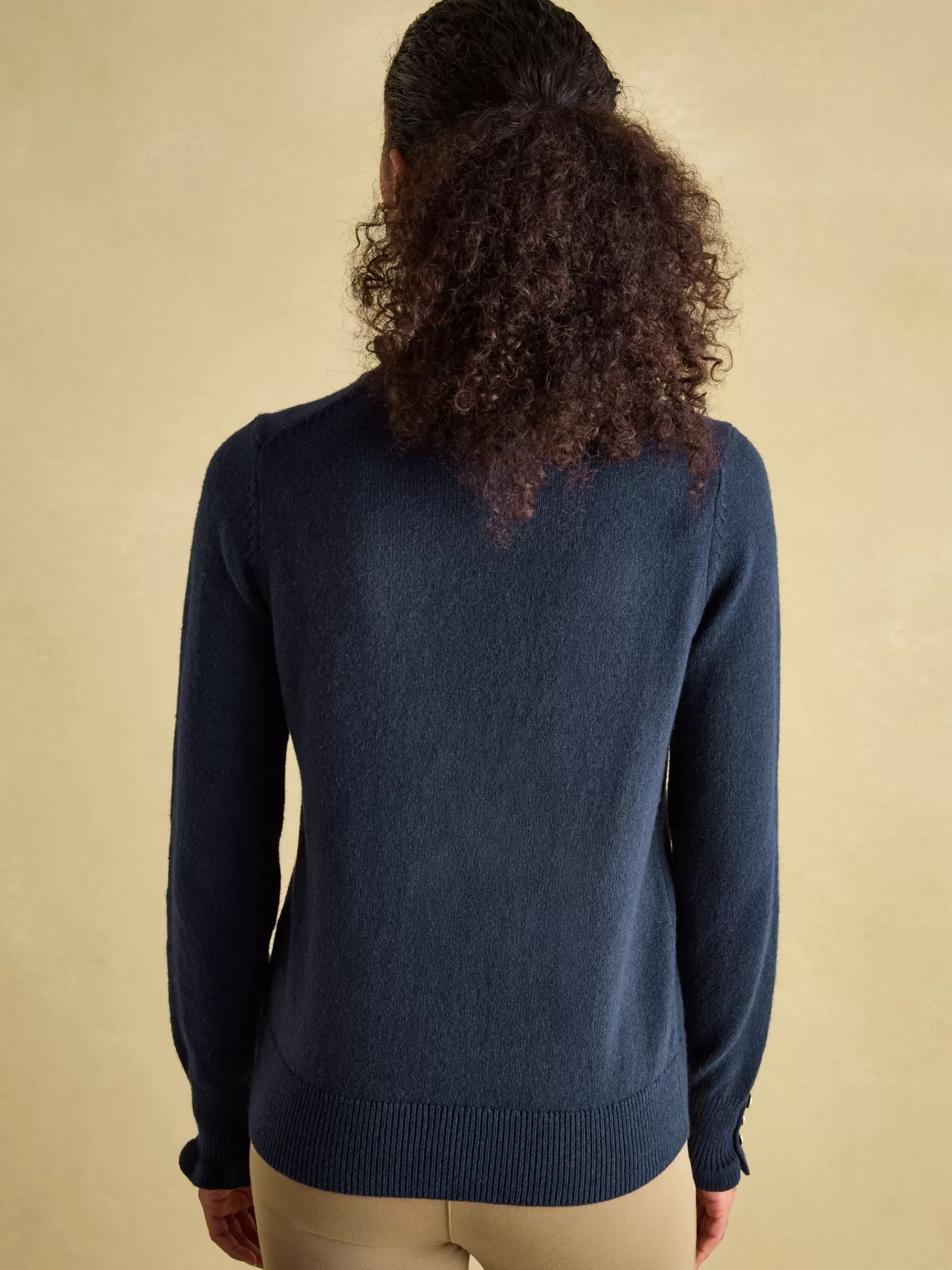Joules Edith Frill Neck Jumper Navy Best Sale