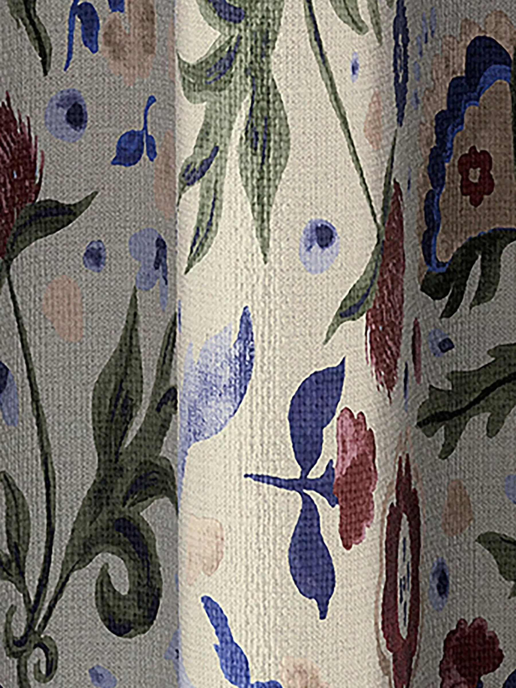 Joules Festival Flowers Set of 2 Cream Multi Blackout Eyelet Curtains CreamMulti Hot