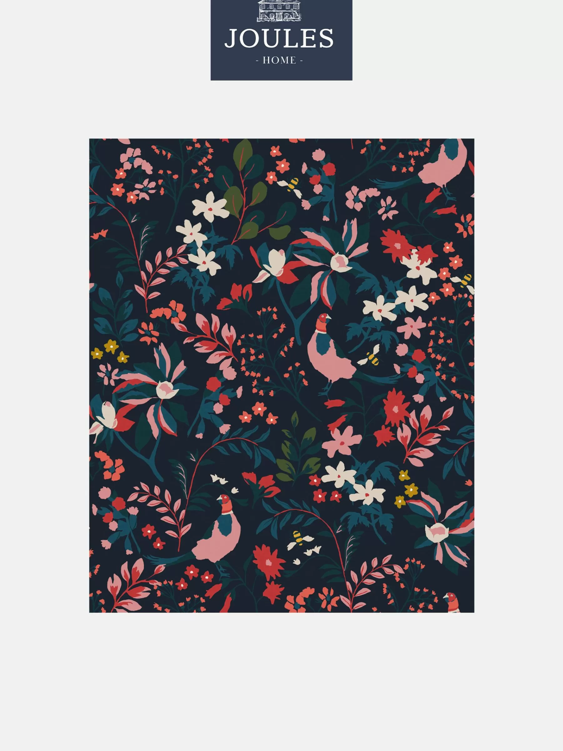 Joules French Navy Fields Edge Floral 10M Wallpaper FrenchNavy Sale