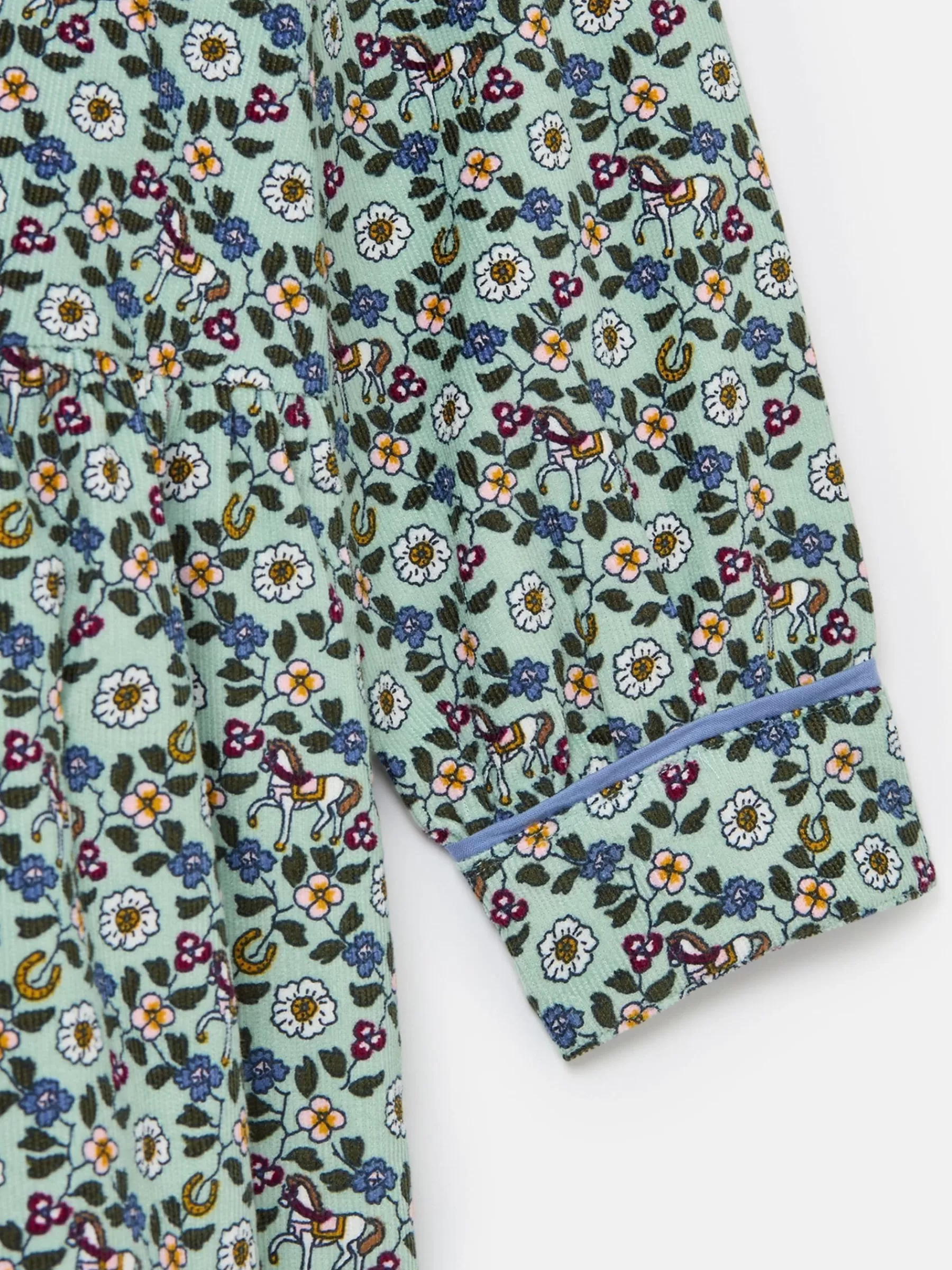 Joules Girls' Elodie Blue Ditsy Print Corduroy Shirt Dress BlueDitsyPrint Cheap