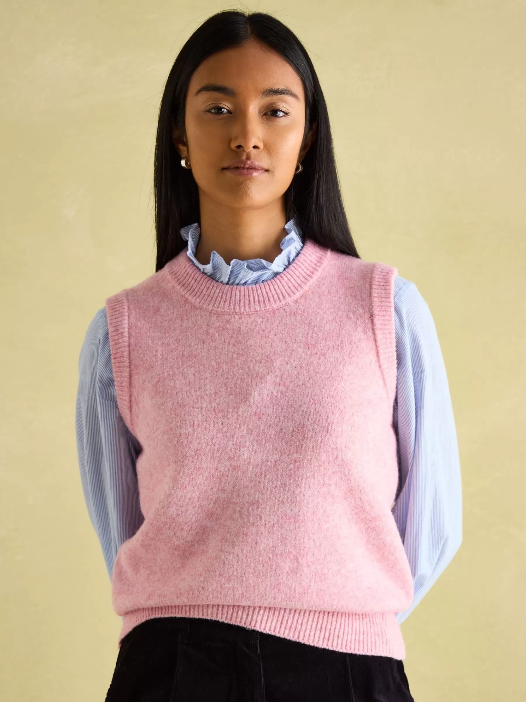 Joules Holly Knitted Vest Pink Fashion