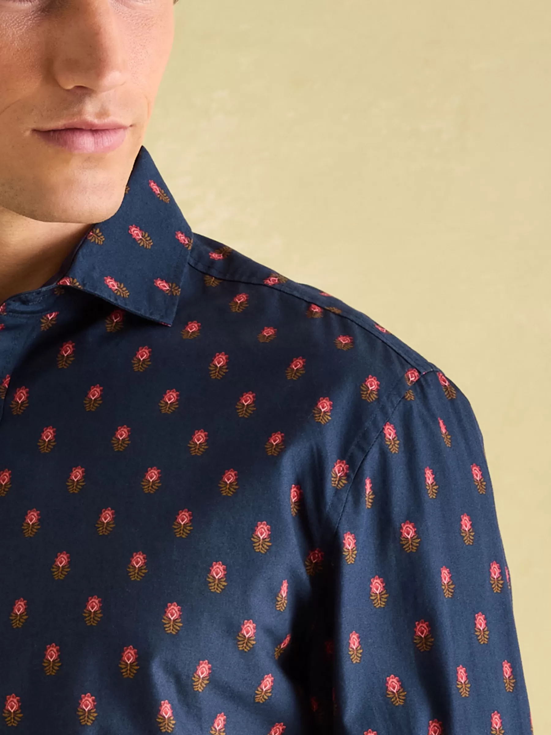 Joules Invitation Navy Ditsy Cotton Shirt NavyDitsy Sale