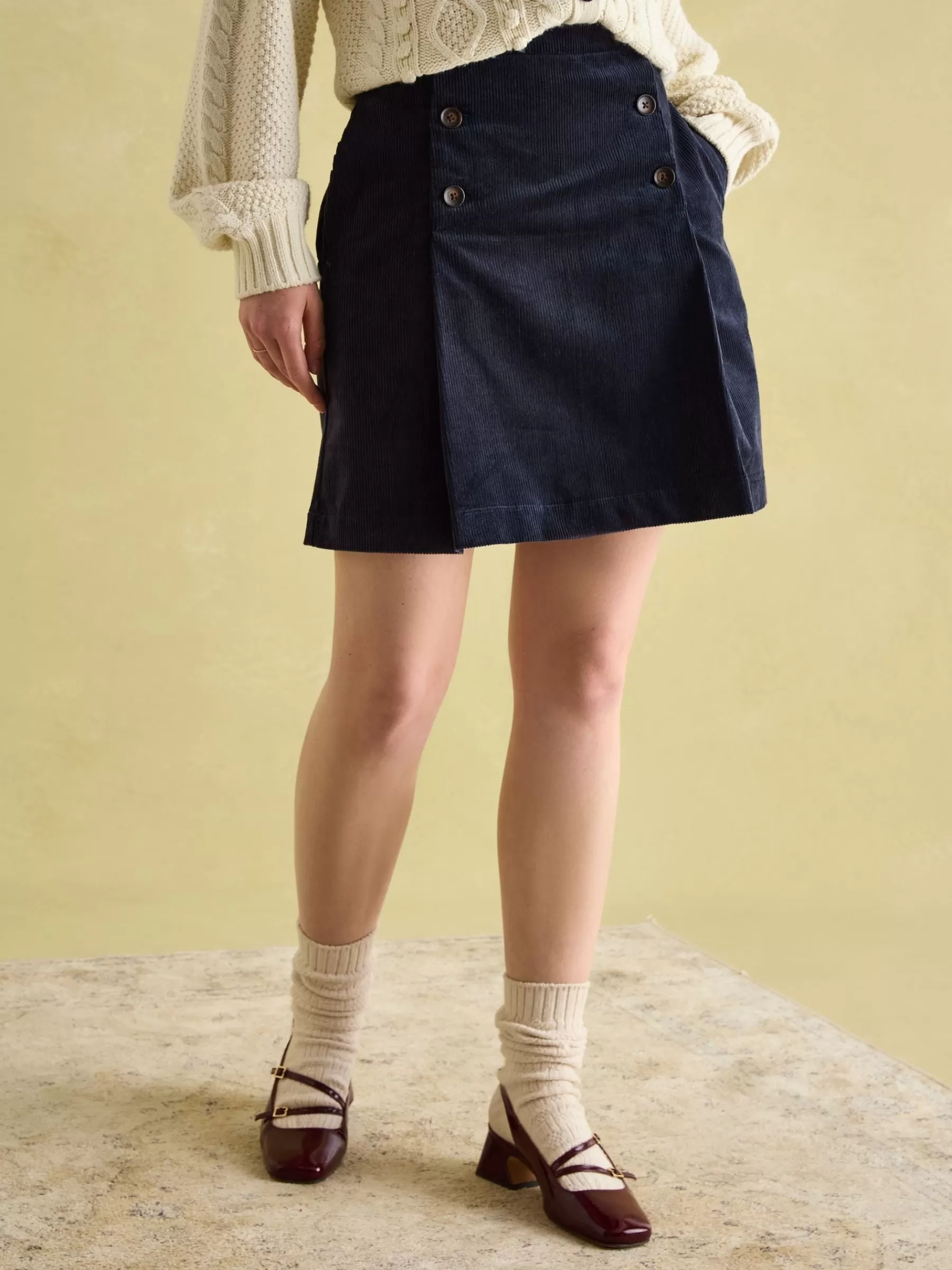 Joules Maize Skirt Navy New