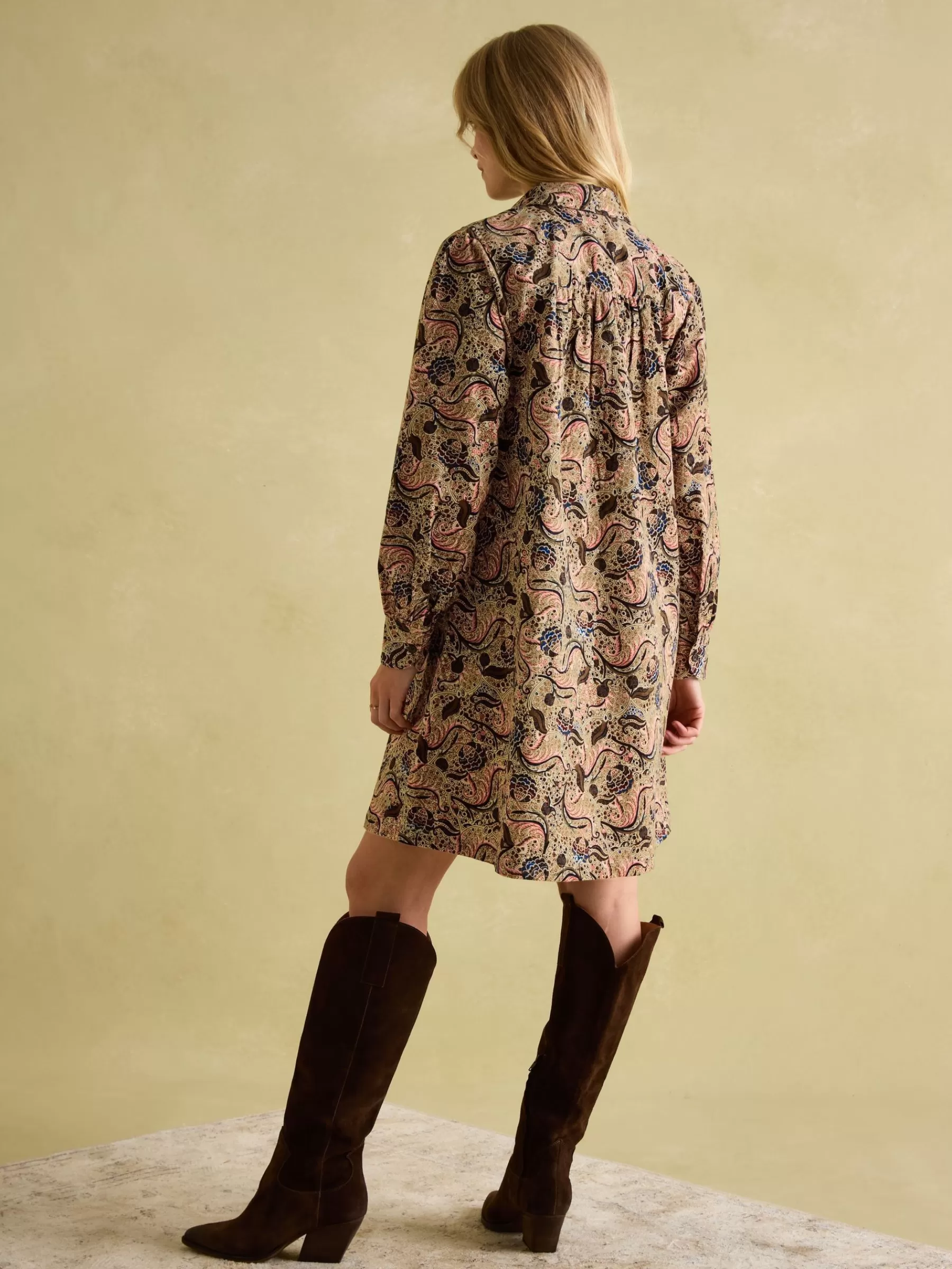 Joules Maple Floral Paisley Corduroy Shirt Dress FloralPaisley Online