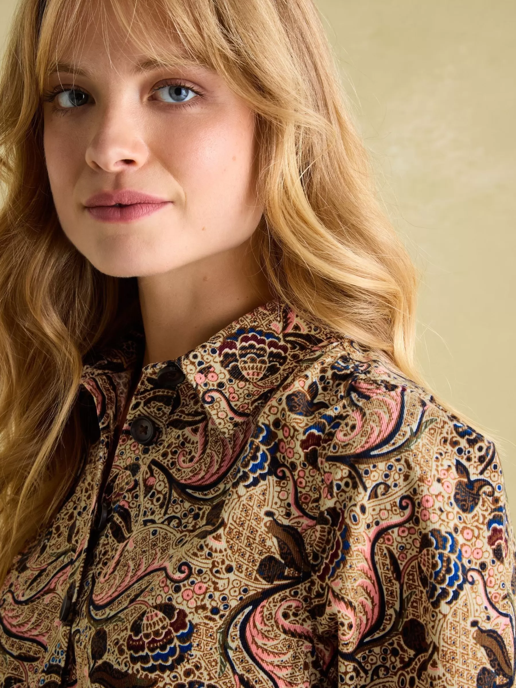 Joules Maple Floral Paisley Corduroy Shirt Dress FloralPaisley Online