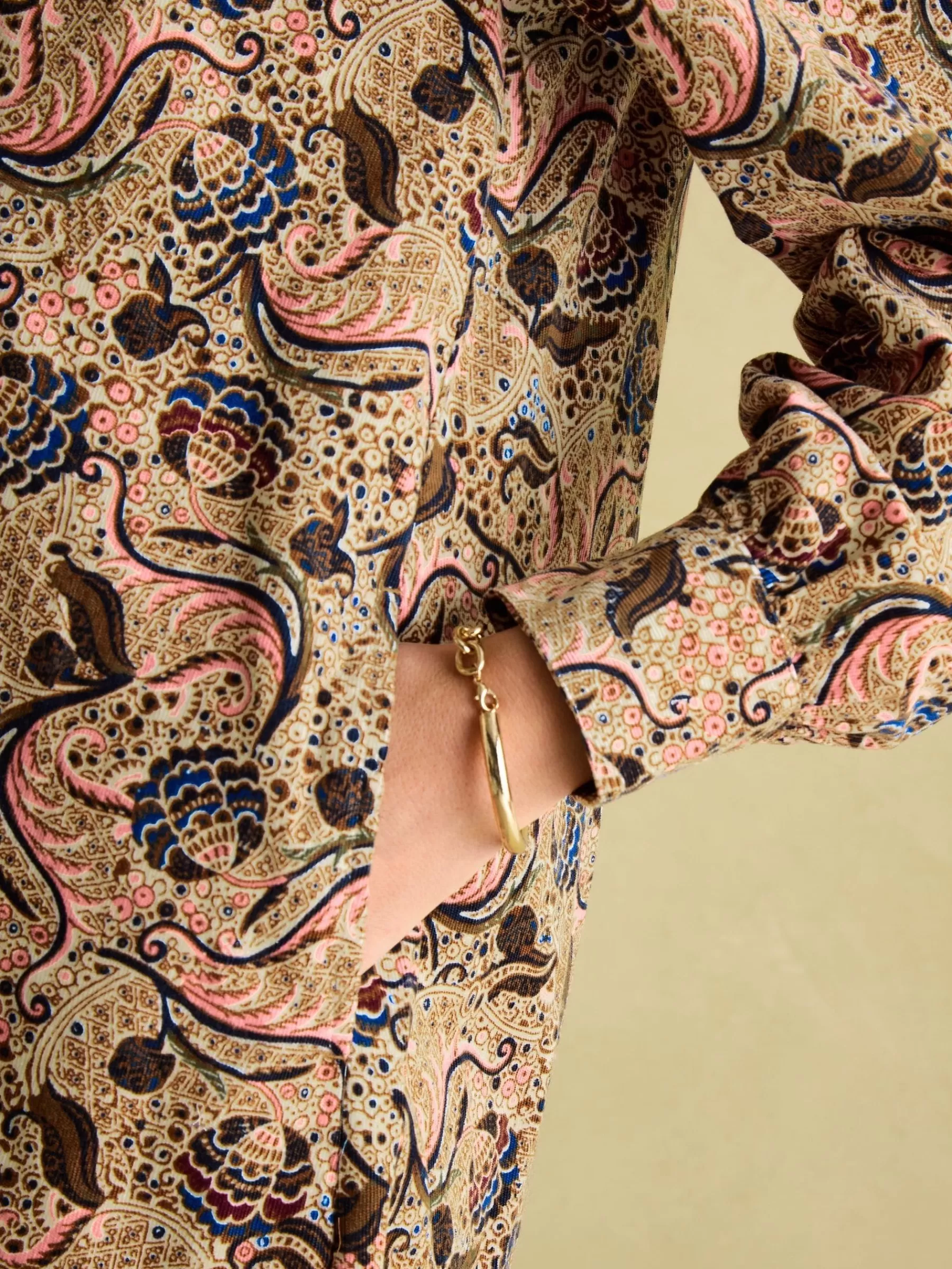 Joules Maple Floral Paisley Corduroy Shirt Dress FloralPaisley Online