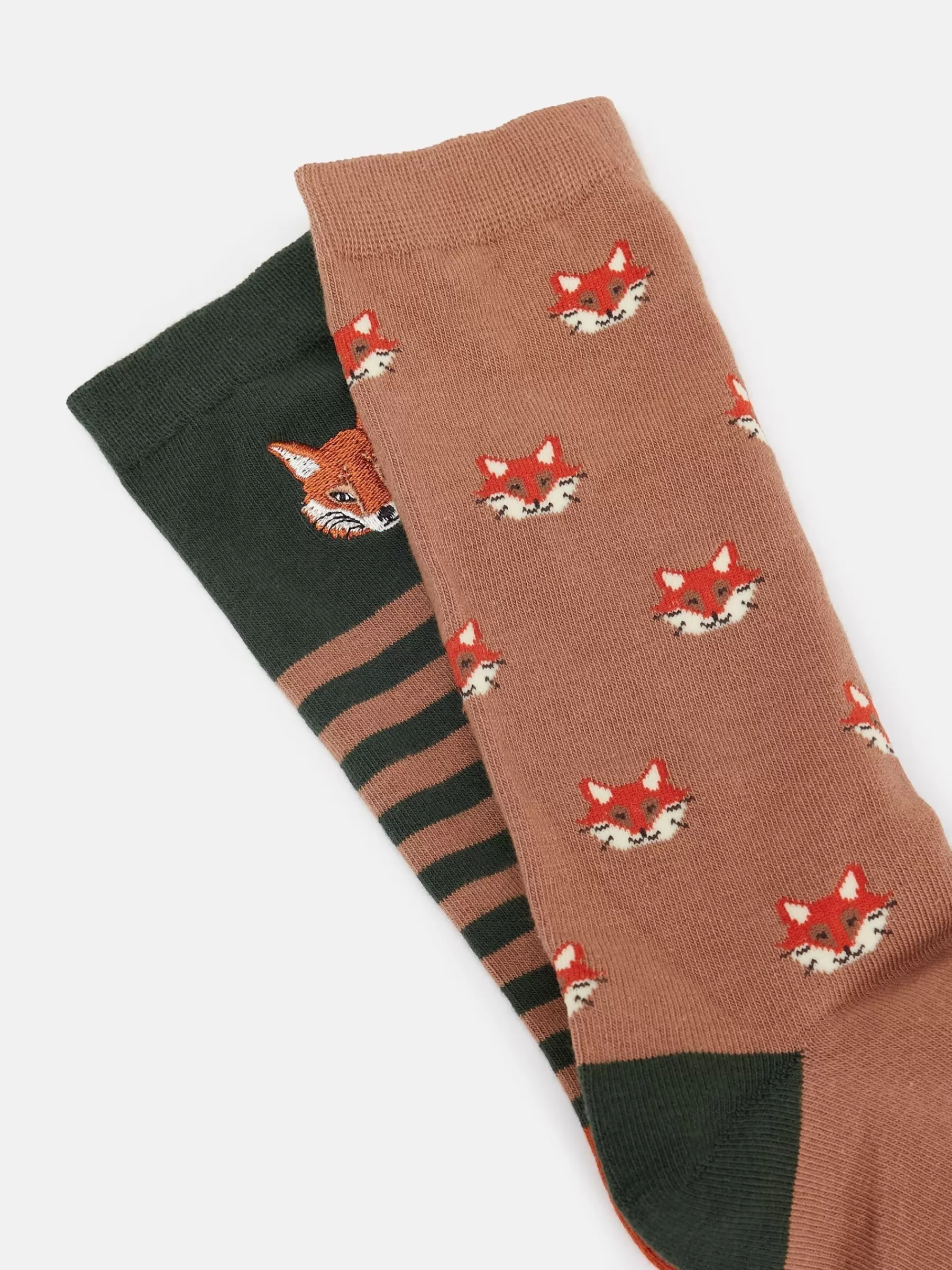 Joules Men's Kingsbury 2 Pack Socks (size 7-12) Green Clearance
