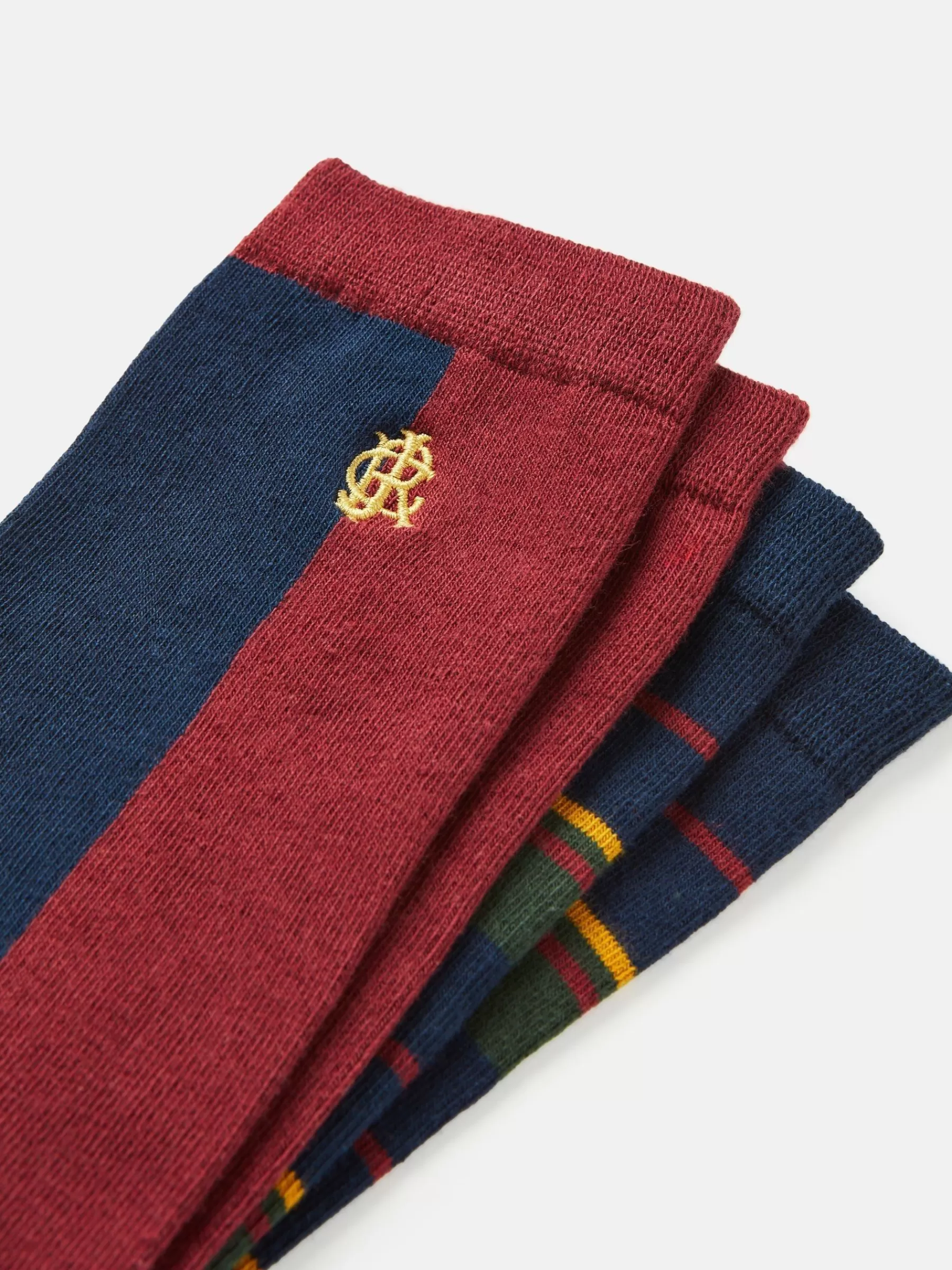 Joules Men's Kingsbury 2 Pack Socks (size 7-12) Multi Flash Sale