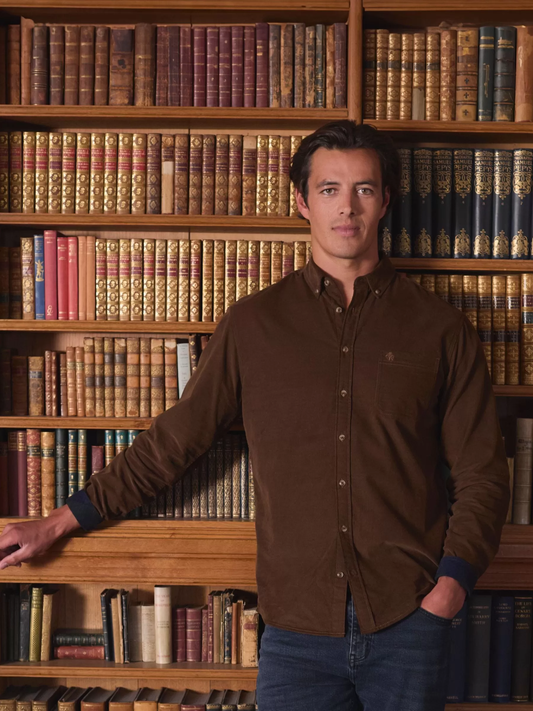 Joules Miller Corduroy Shirt Brown Sale