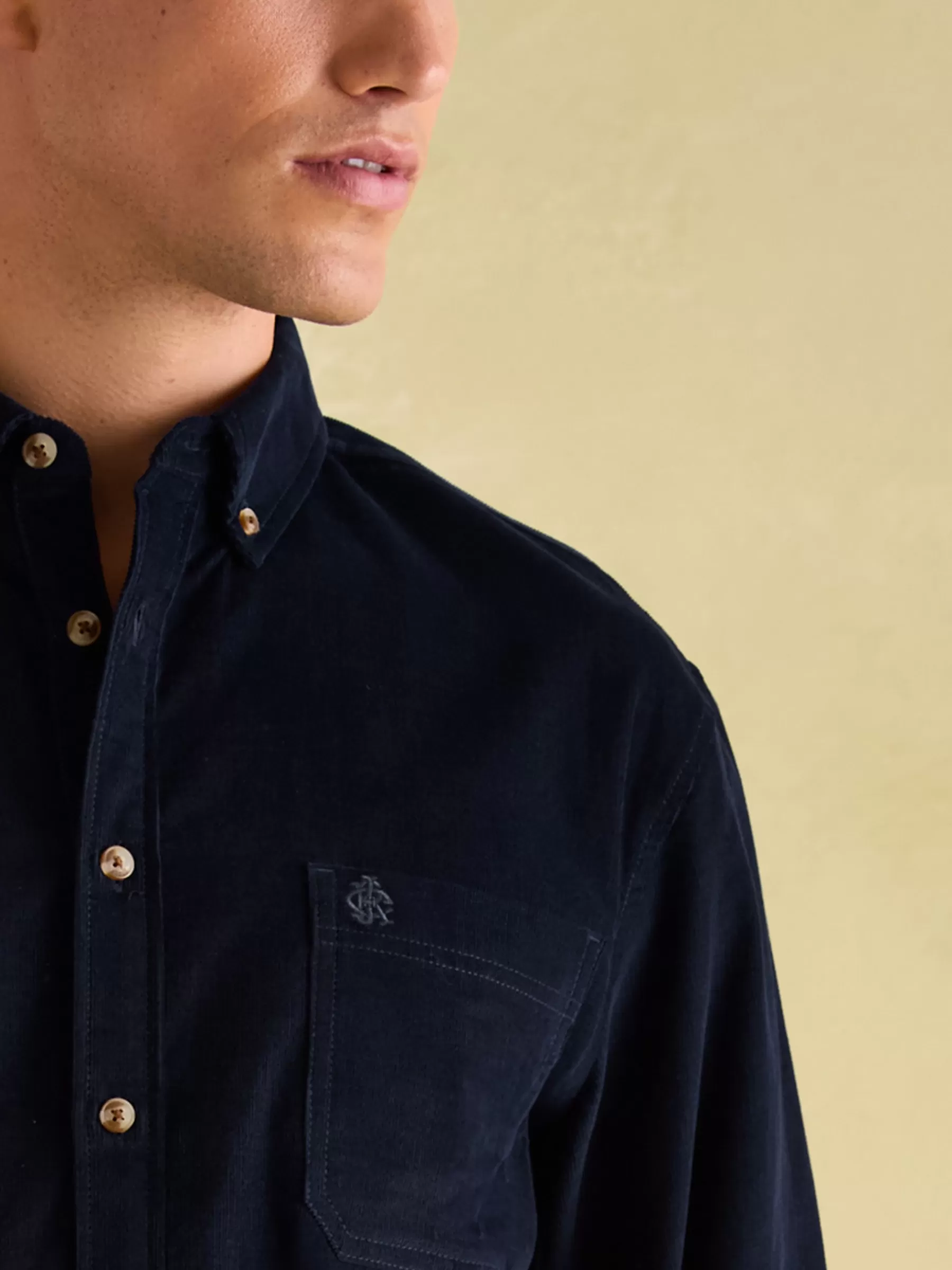 Joules Miller Navy Blue Corduroy Shirt NavyBlue Sale