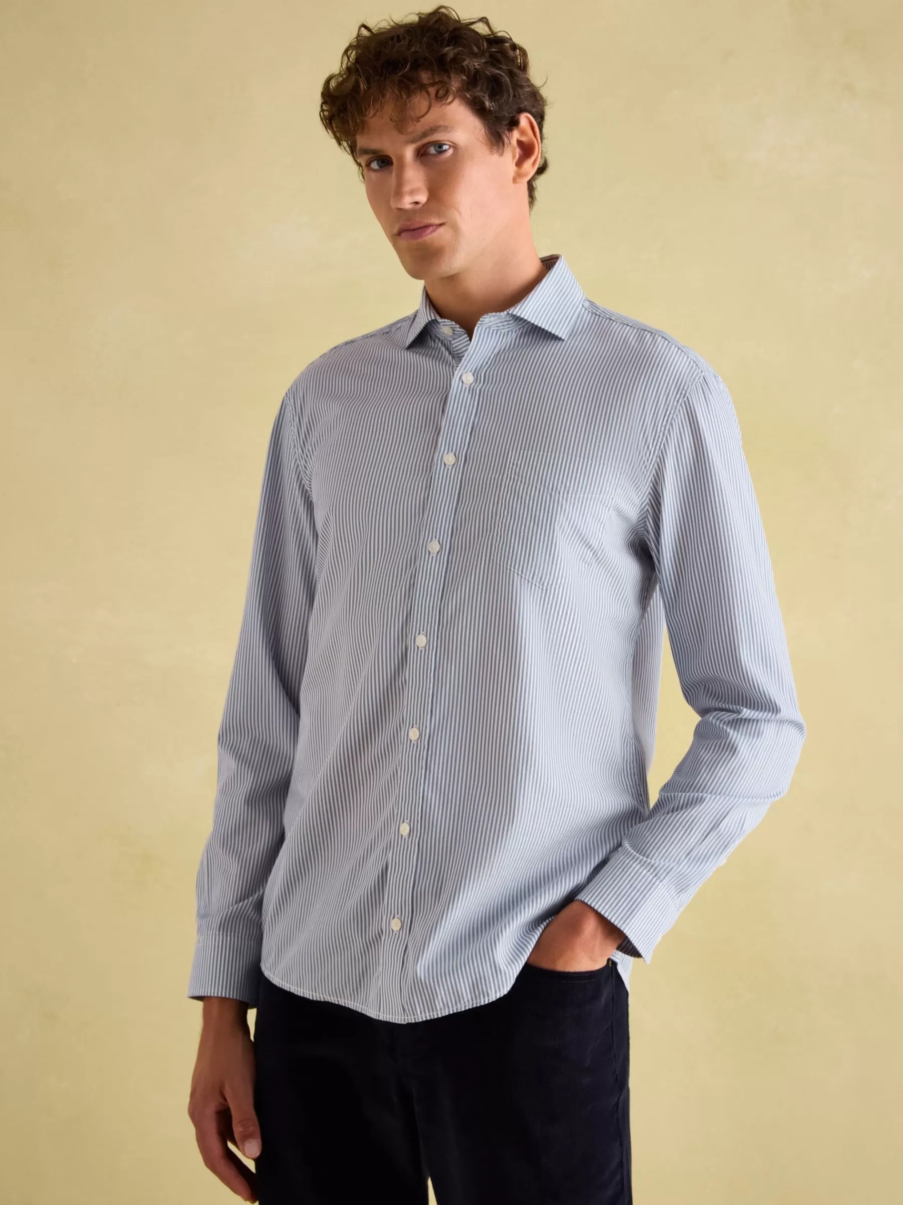 Joules Navy Stripe Cotton Shirt NavyStripe Cheap