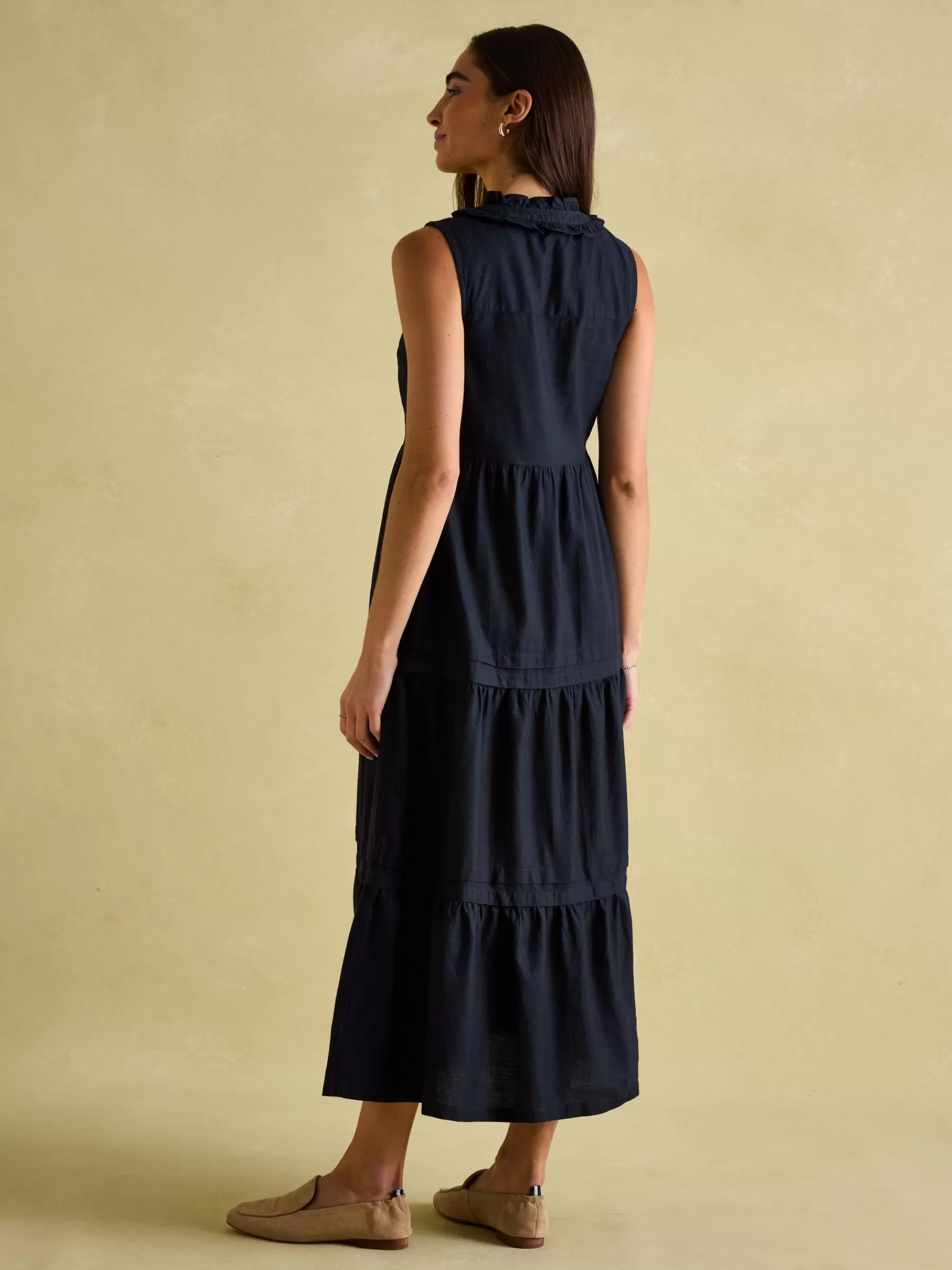 Joules Ophelia Sleeveless Tiered Dress Navy Shop