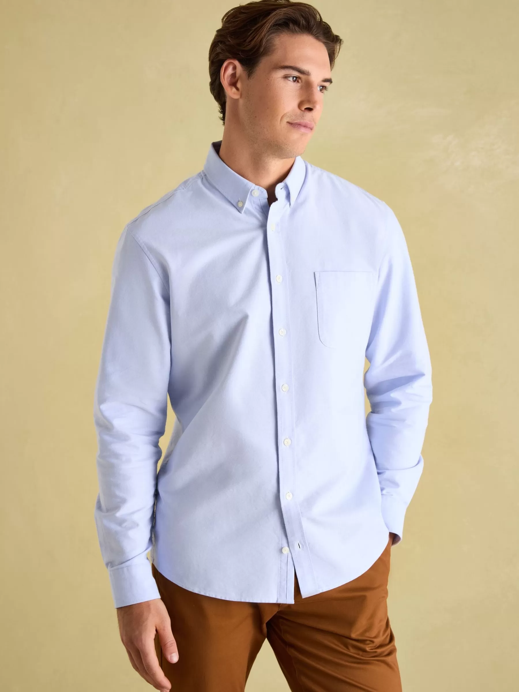 Joules Oxford Long Sleeve Classic Fit Shirt Blue Cheap