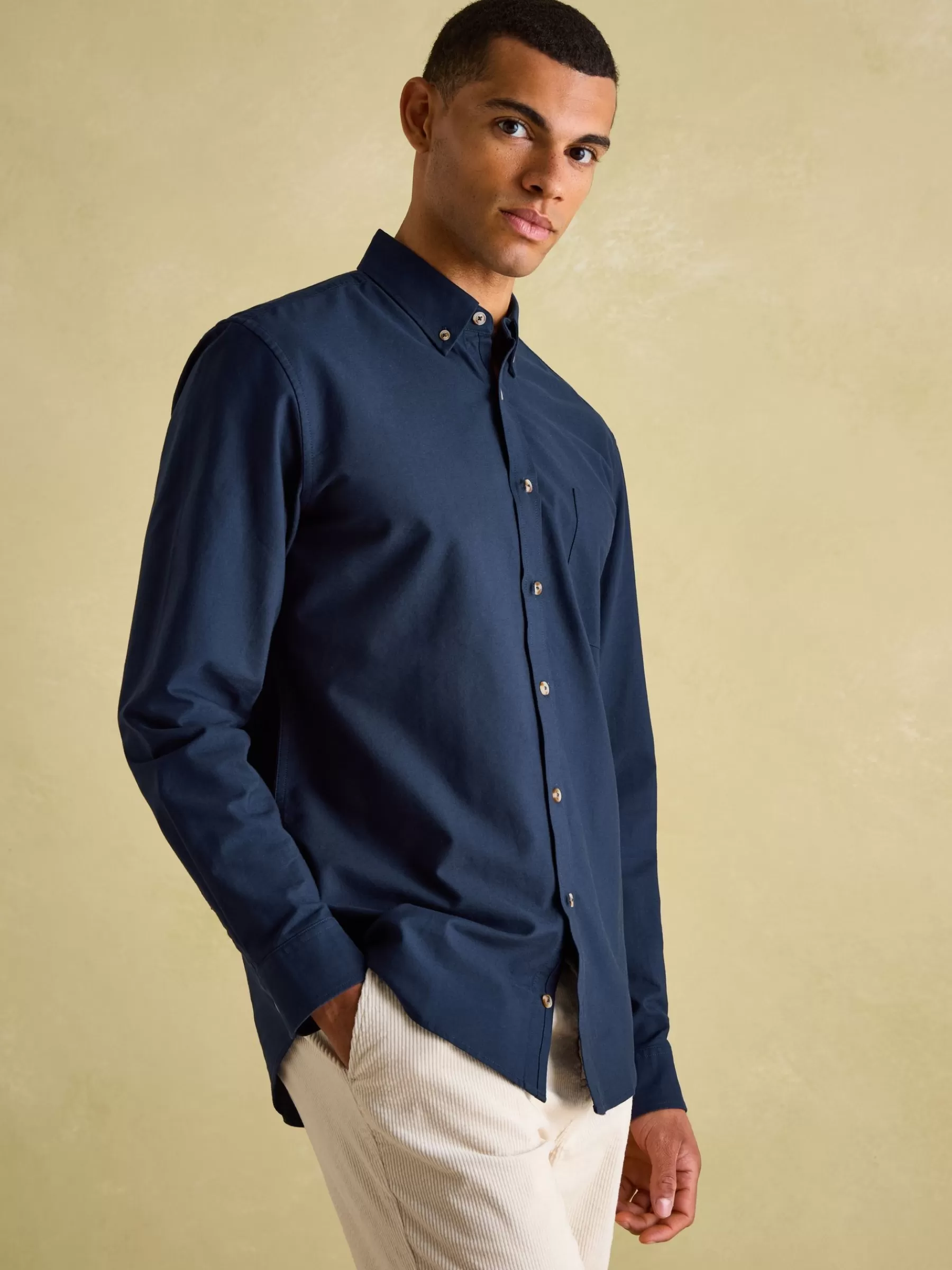 Joules Oxford Long Sleeve Classic Fit Shirt Navy Clearance