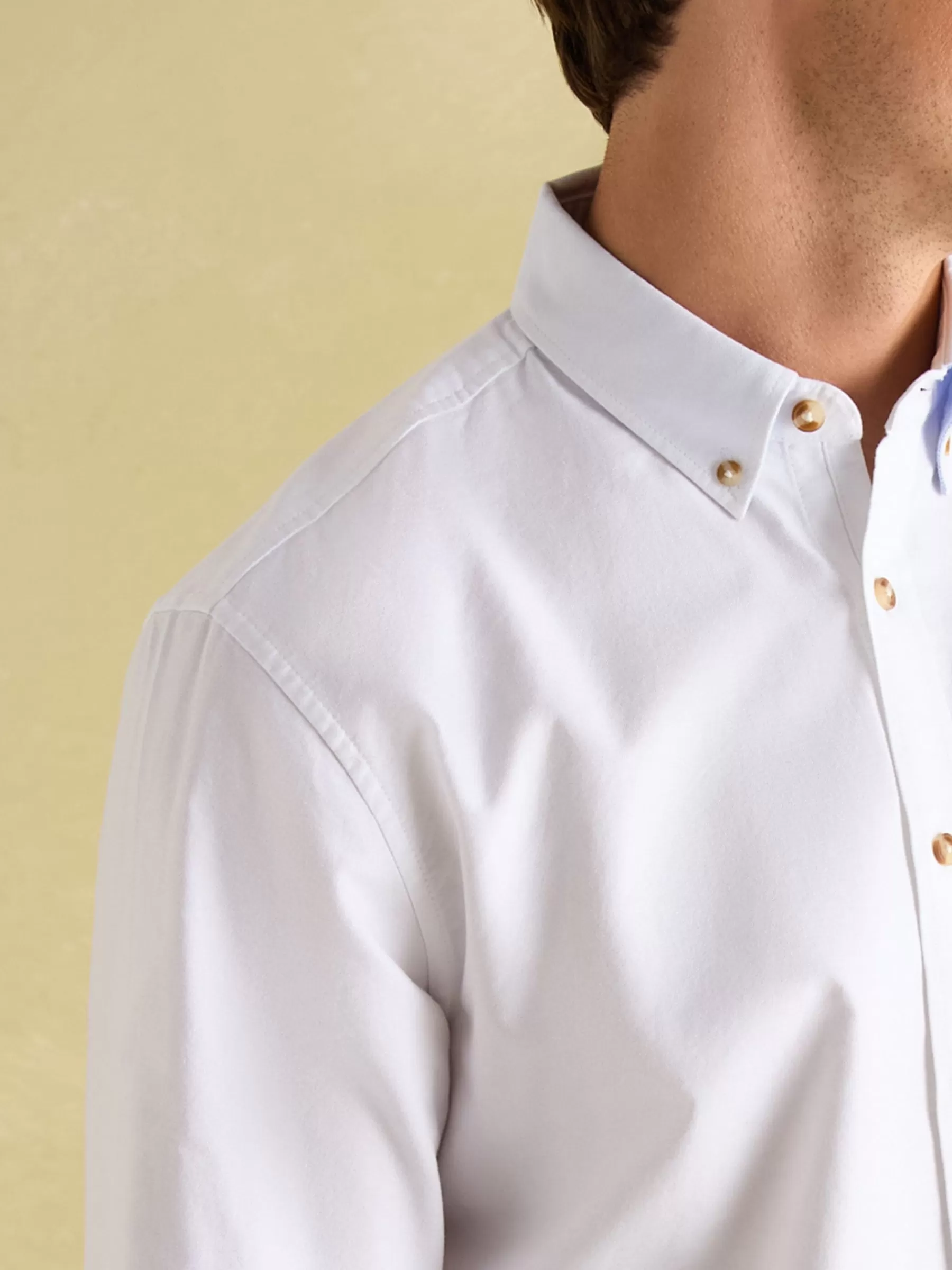 Joules Oxford Long Sleeve Classic Fit Shirt White Clearance