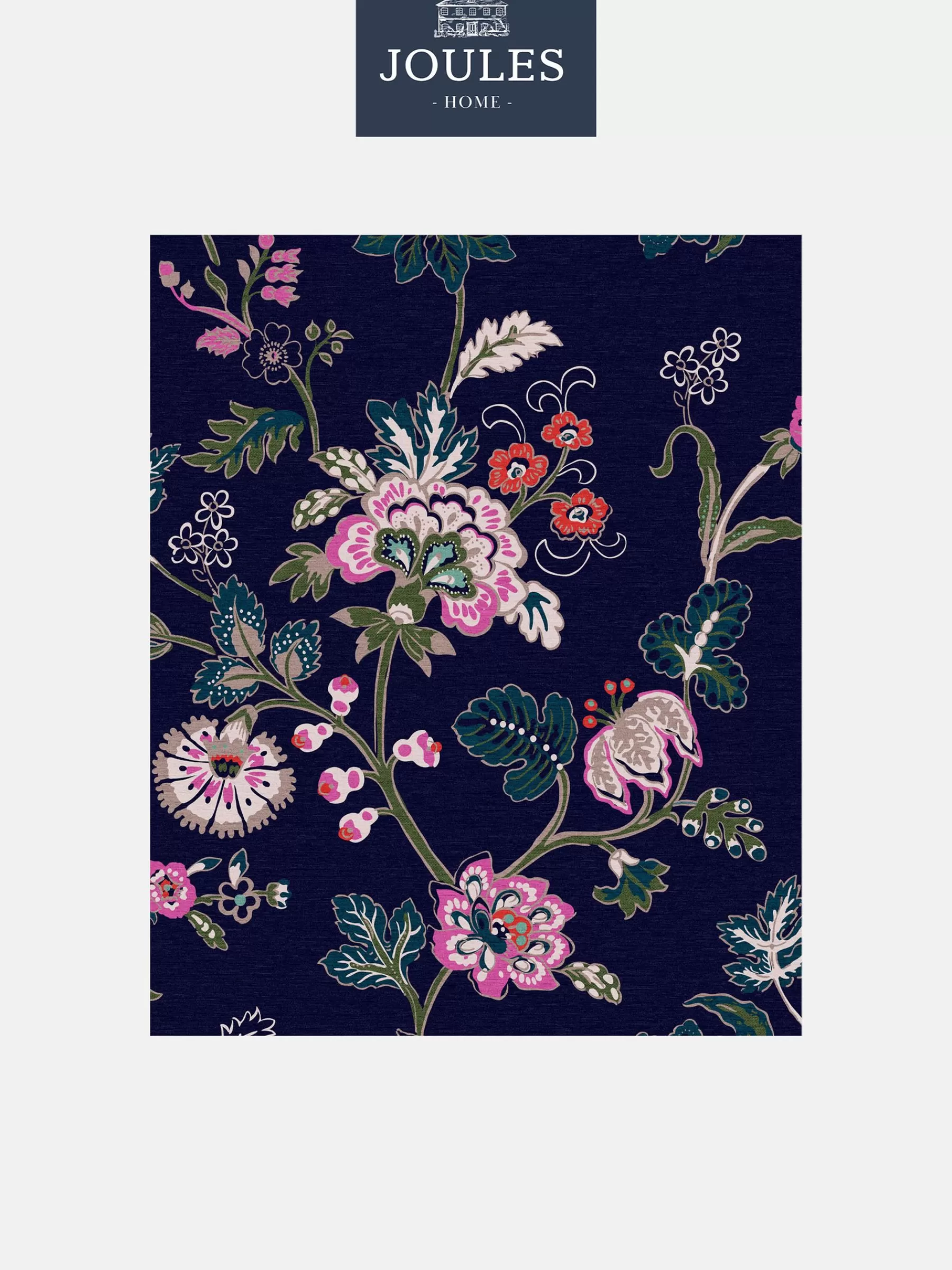 Joules Royal Navy Vine Cottage Floral 10M Wallpaper RoyalNavy Best