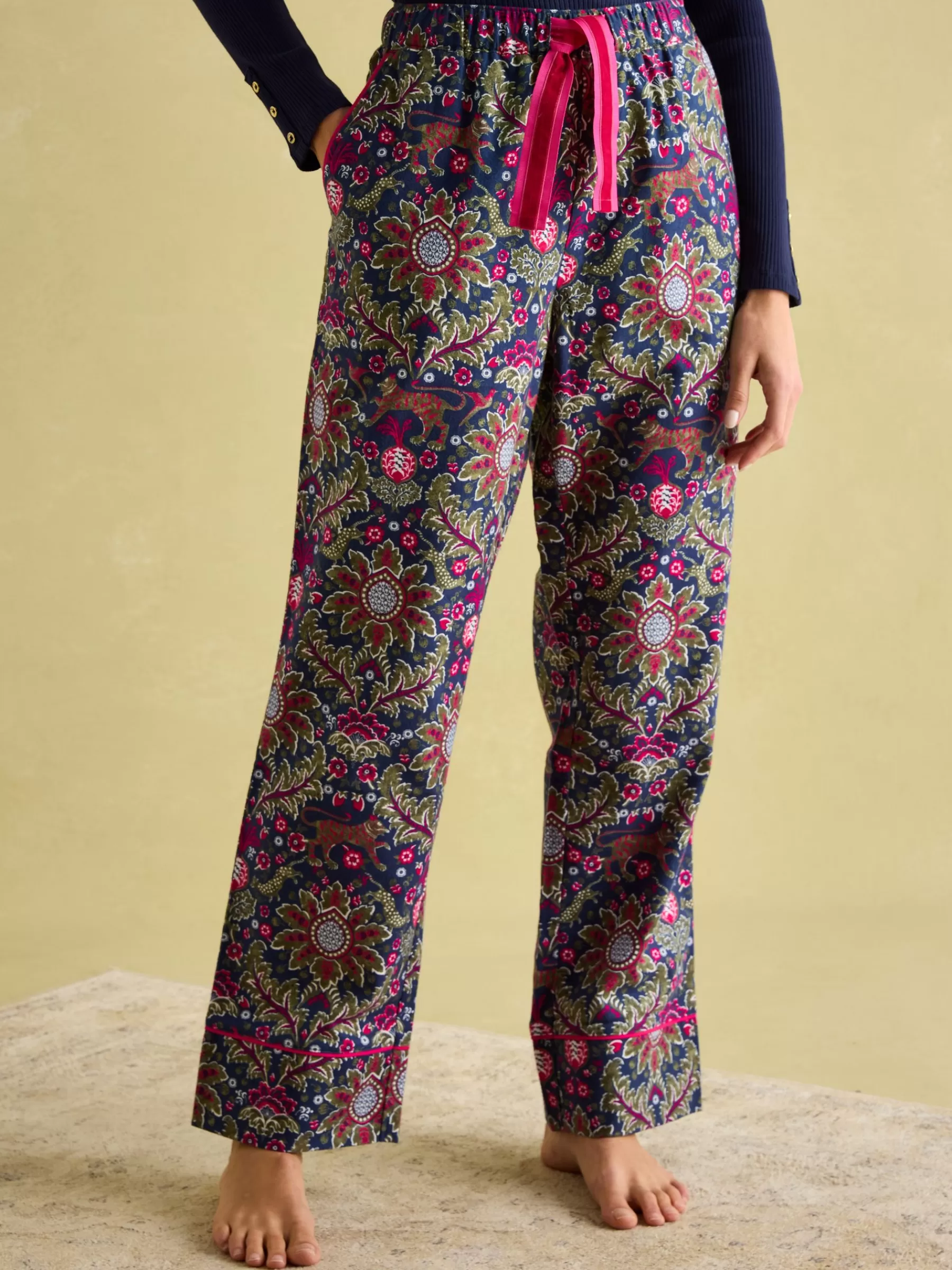 Joules Stella Cotton Pyjama Bottoms Navy Store