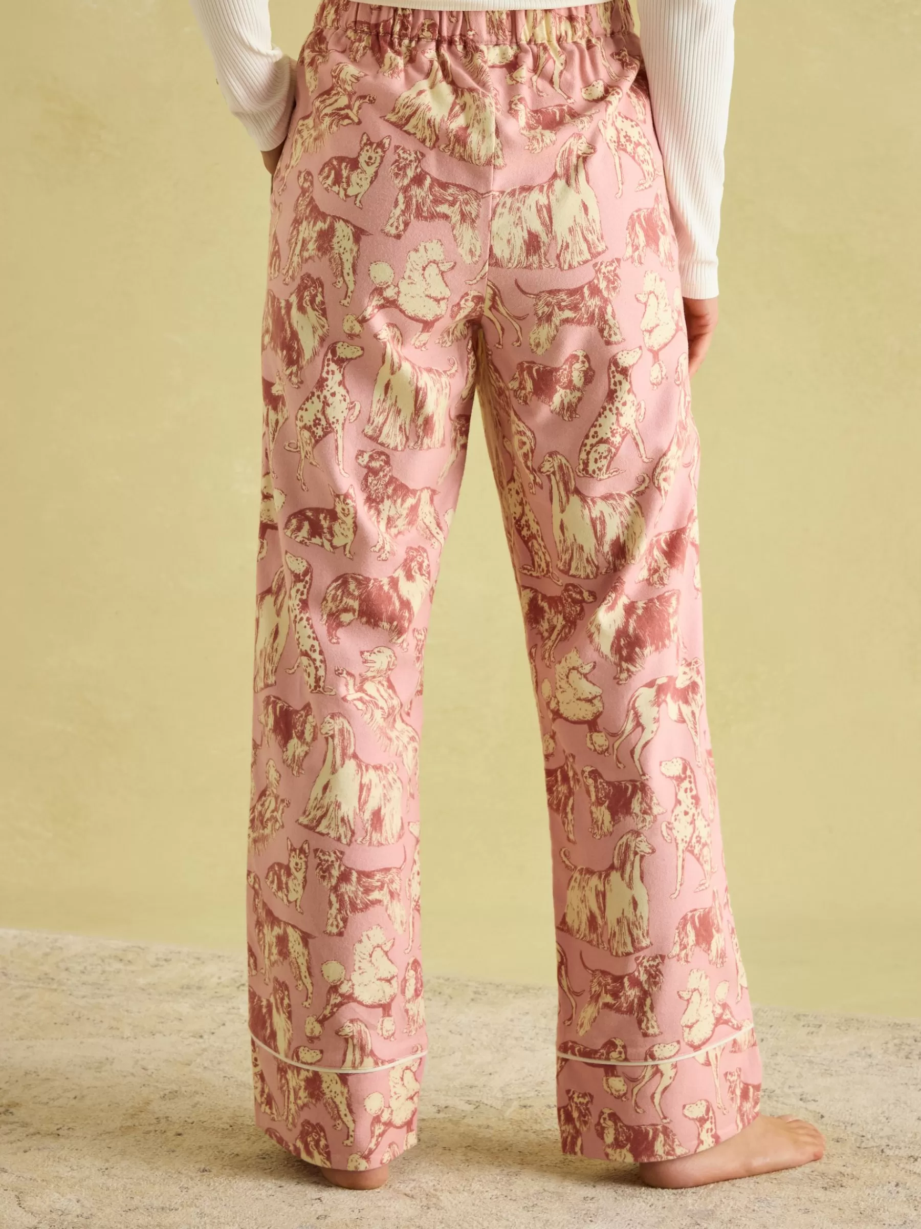 Joules Stella Cotton Pyjama Bottoms Pink Online