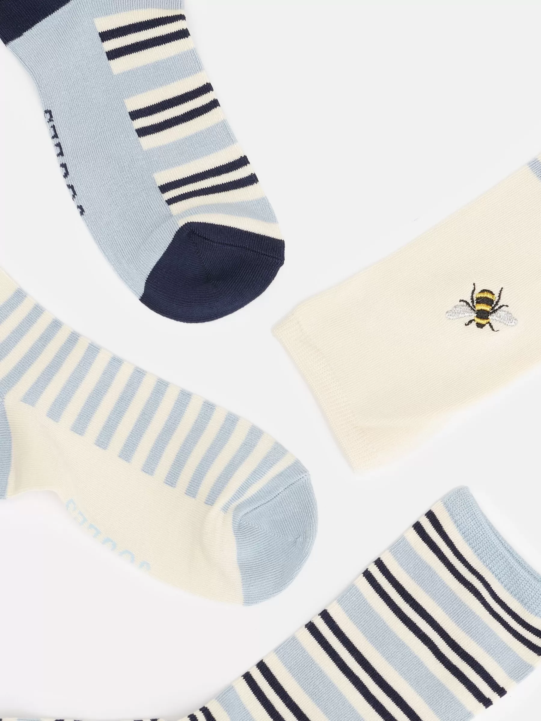 Joules Women's Everyday 2 Pack Socks (size 4-8) Blue Sale