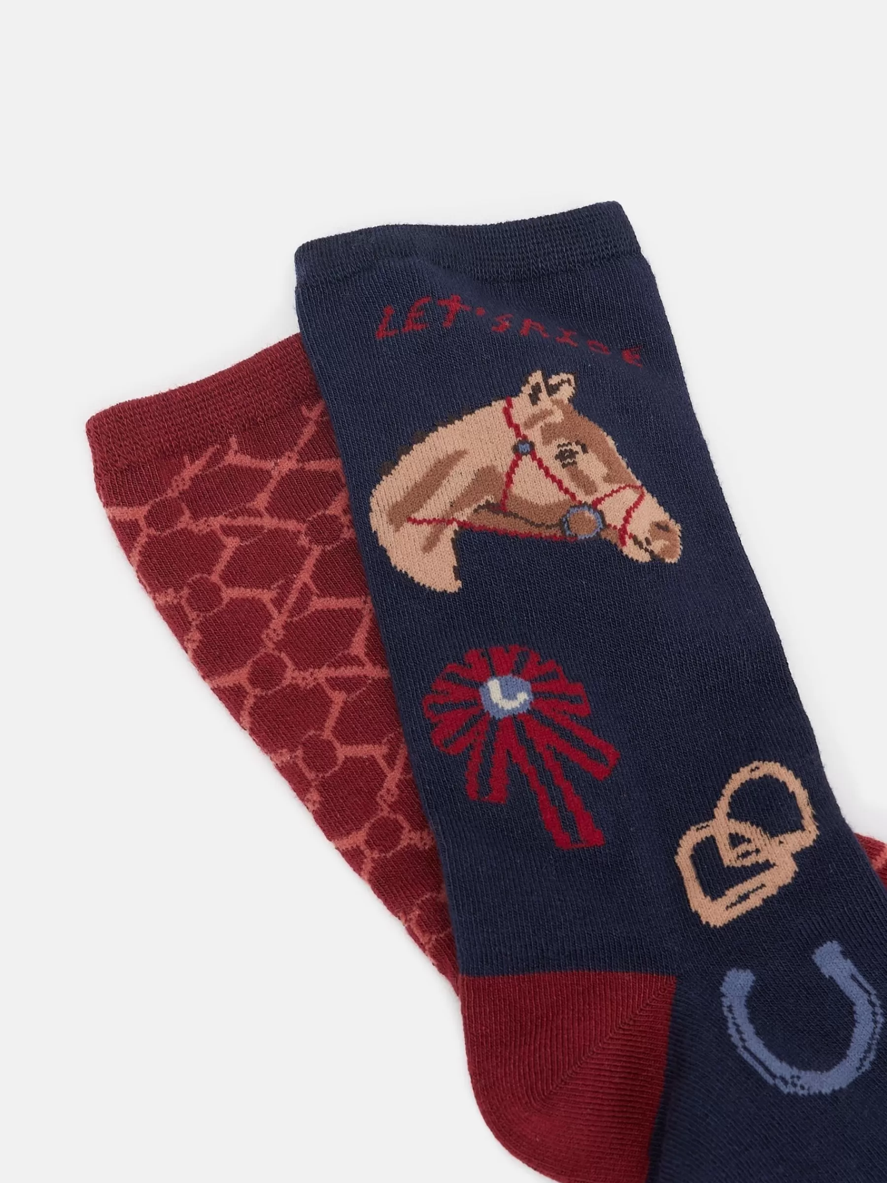 Joules Women's Everyday 2 Pack Socks (size 4-8) Burgundy New