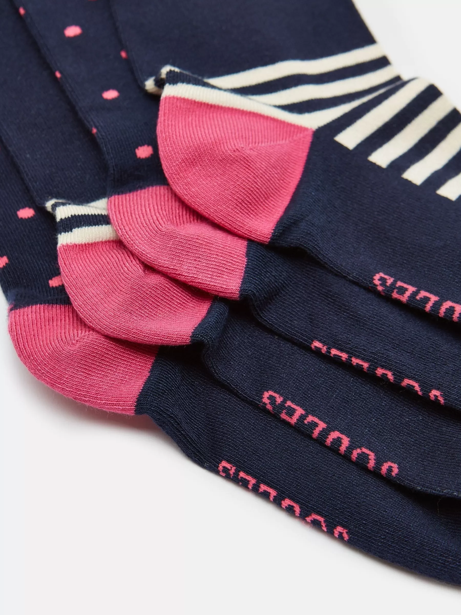 Joules Women's Everyday 2 Pack Socks (size 4-8) Navy Sale