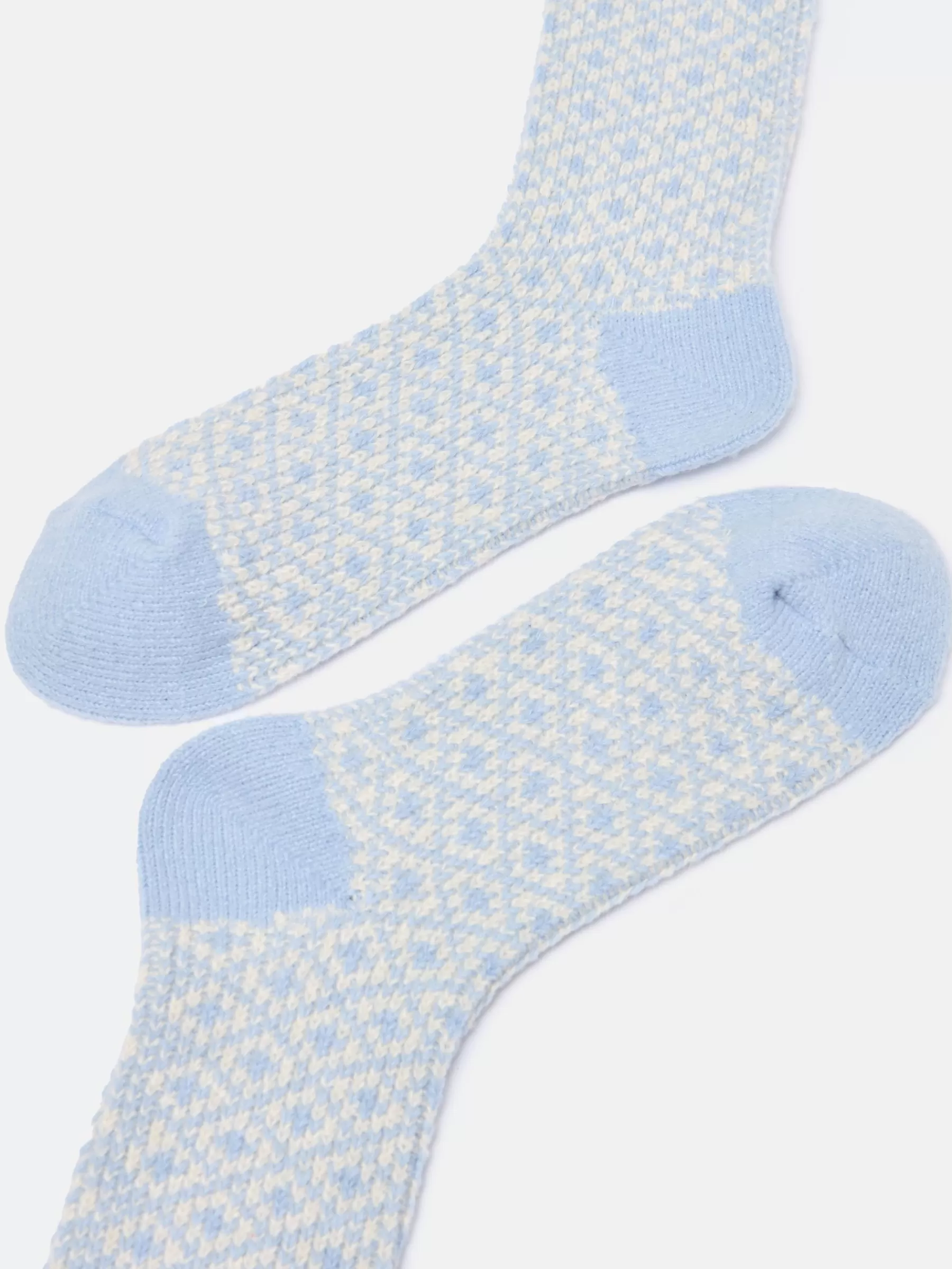 Joules Women's Toasty Cosy Geometric Socks (size 4-8) Blue Cheap