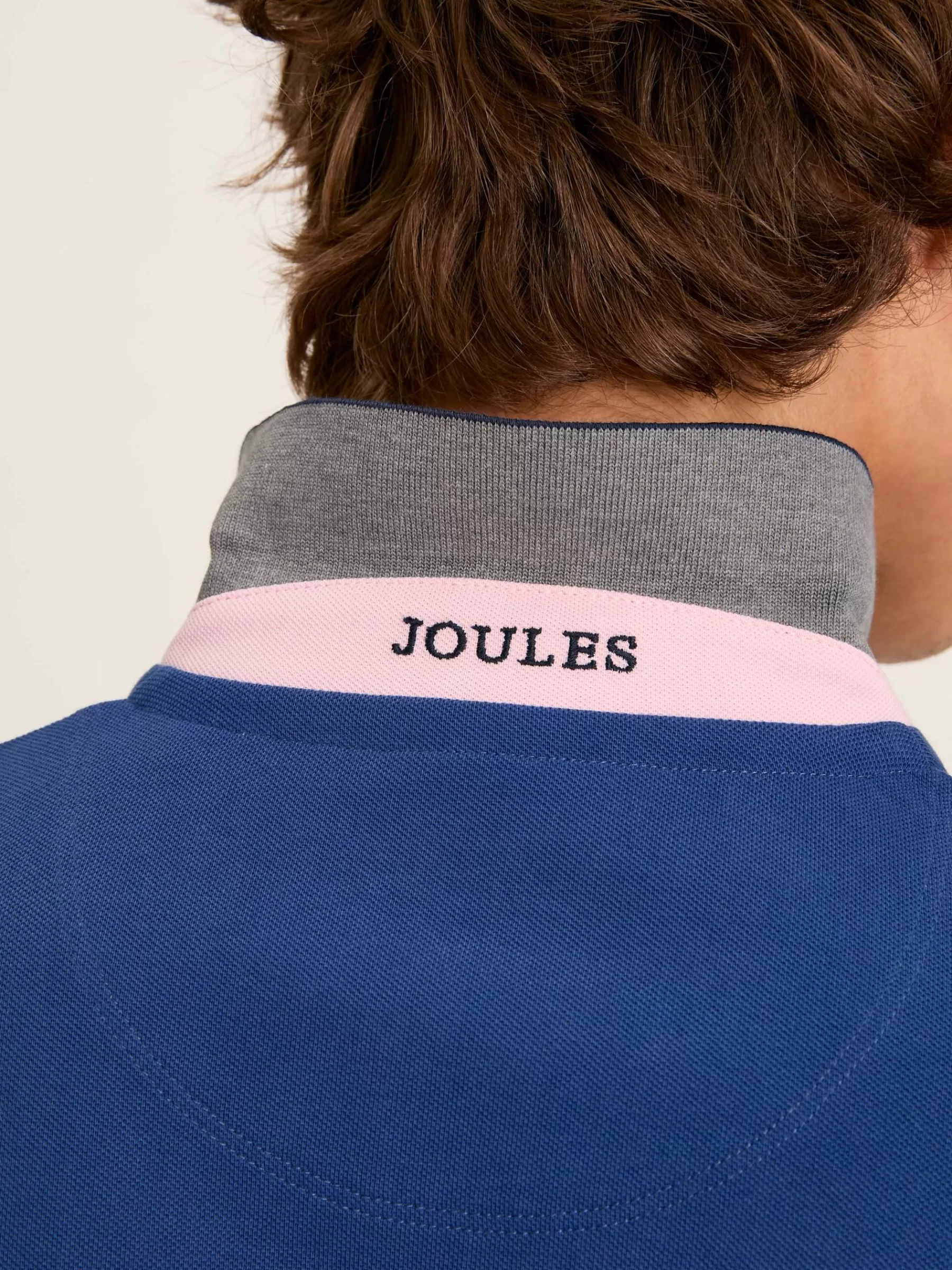 Joules Woody Blue Colour Block Regular Fit Cotton Pique Polo Shirt BlueColourBlock Discount